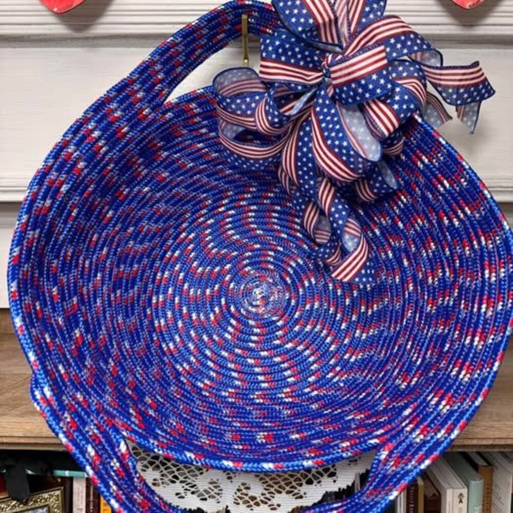 Handmade Red, White & Blue Basket!